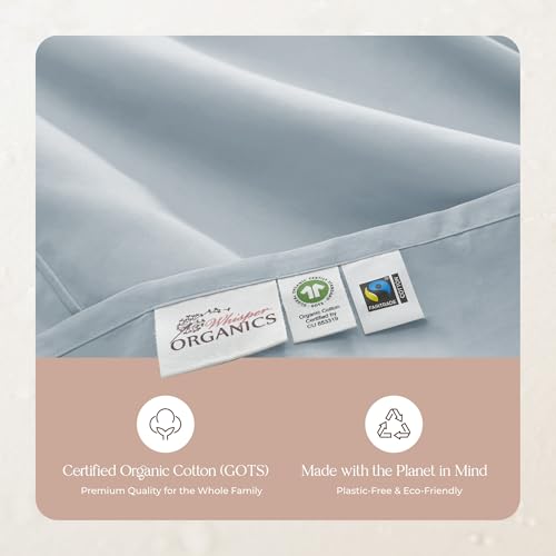Image of Whisper Organics 100% Organic Cotton Bed Sheets with Deep Pocket 4 Pc. Set