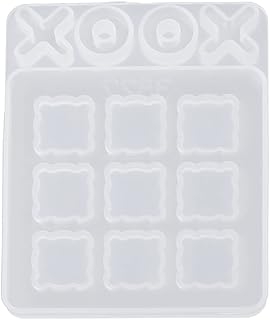 Ankexin Moldes de resina para jogos de tabuleiro Tic Tac Toe XO Jogos de Família Divertidos Moldes de Fundição de Resina Epóxi de Silicone para Artesanato DIY Decoração de Mesa
