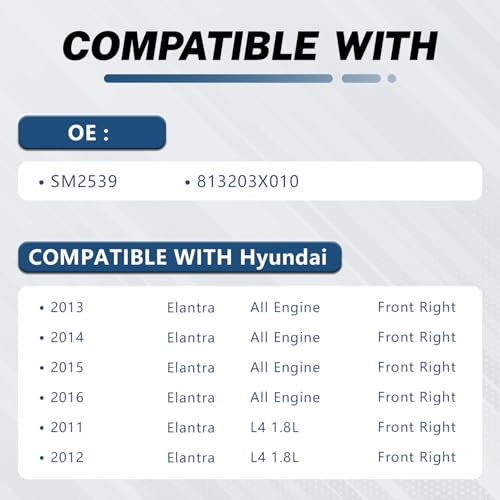 Image of KELOKE Door Latch Lock Actuator Compatible with Hyundai Elantra 2011 2012 2013 2014 2015 2016, Front Right Passenger Side, Replace# SM2539 81320-3X010