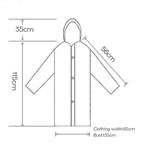 KKmoon Moda não descartável EVA feminina capa de chuva espesso casaco Poncho de capa para adulto tra