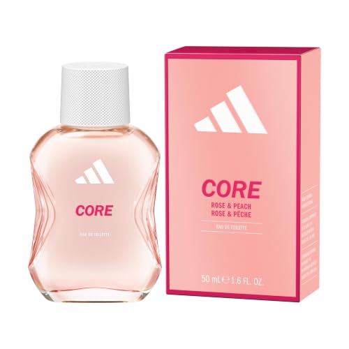 Image of adidas Core Eau de Toilette, 50ml / 1.7fl oz. (pack of 1), Notes of Peach, Rose and Sandalwood, Fragrance for Women, Long Lasting, Sporty Fragrance, Travel Size
