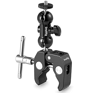 SMALLRIG Mini Magic Arm mit Super Clamp, Super Klammer, Stativ Clamp für DJI Ronin M, Kamerahalterung Klemme mit 360° Kugelkopfarm, Klemm Halterung Halter – 1138