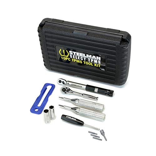 Image of Steelman 10-Piece Select TPMS Sensor Automotive Tool Kit Torque Drivers and Bits, Adjustable Torque Wrench, 1 /4-inch Drive Ratchet, 1 /4-inch Drive Sockets