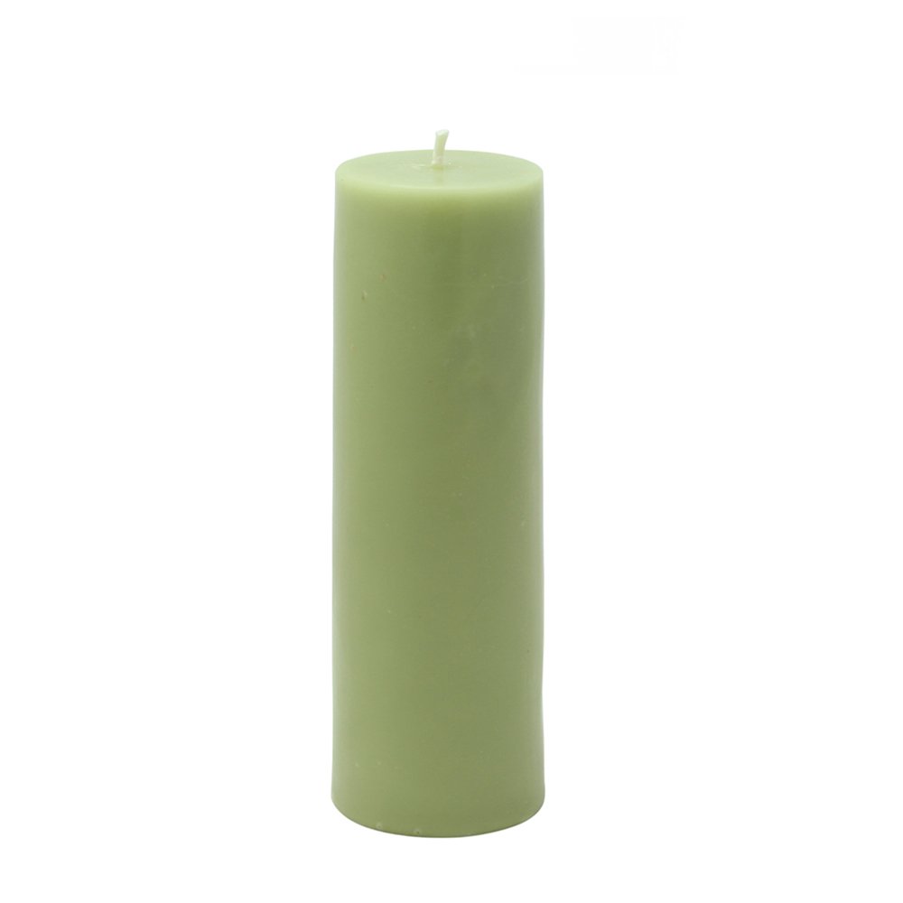 Zest Candle CPZ-118_24 24-Piece Pillar Candle, 2" x 6", Sage Green