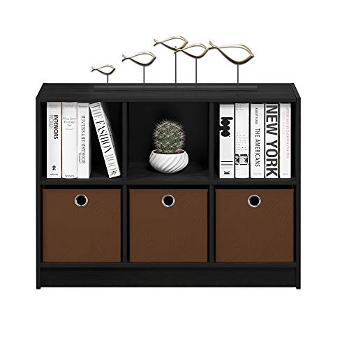 Furinno Cubic Closet Organizers and Storage, 6-Cube Closet Organizer with Bins, Open Shelf Storage, for Wardrobe, Bedroom, Living Room, Americano by Furinno - Image 5
