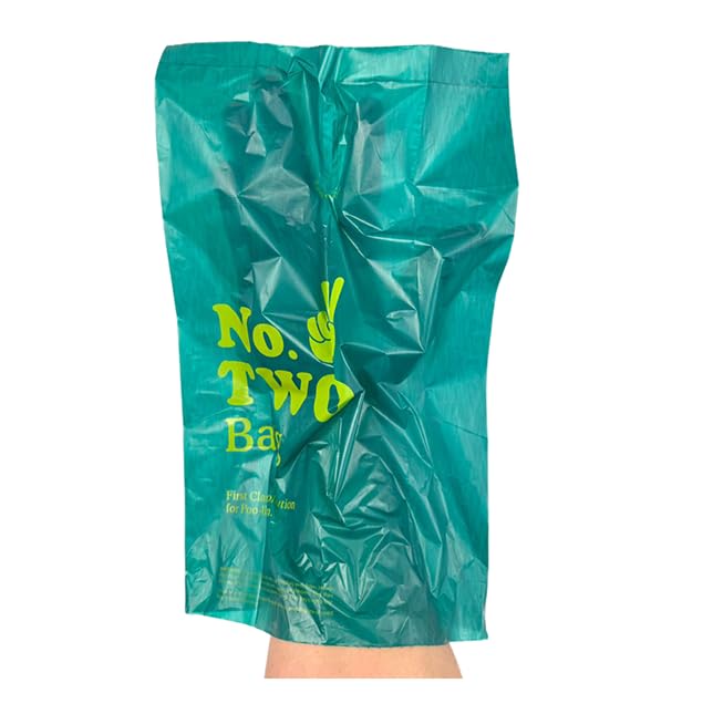 Image of No. Two Dog Poop Bags 240 Count (16 Rolls) Patented Finger Grip Waste Bag for Dogs Unscented Leak-Proof Heavy-Duty 13.5 inch x 9 inch Fits Most Dispensers