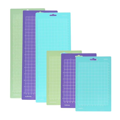 6Pieces Craft Cutting Mat Set For Cutter Plotter 6.50x4.50 And 12x4.50 Super Grip Cutting Pad For Plotter Printer