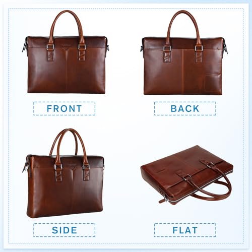 Cueca de couro italiano de flor integral da Banuce para homens e mulheres, bolsa de mão para laptop