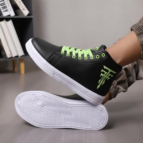 Mens Stylish Shoes High Top Canvas Sneakers Non Slip Breathable Lace up Suitable for Casual Daily Outdoor Walking4