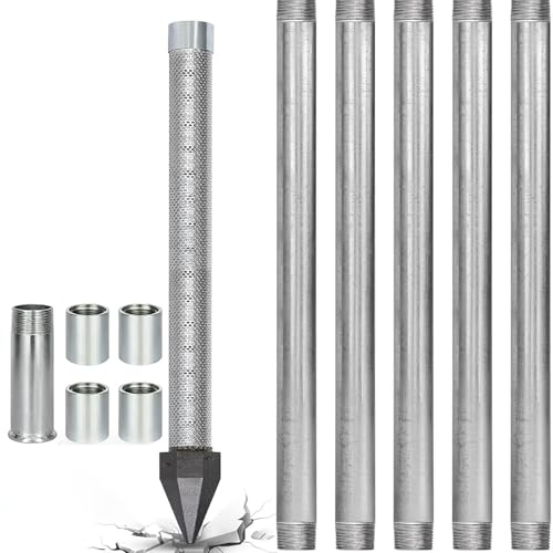 KPOUYYDS Water Well Drilling Kit, 1-1/4' Sand Point Water Well Drilling Kit with 60 Gauge Mesh...