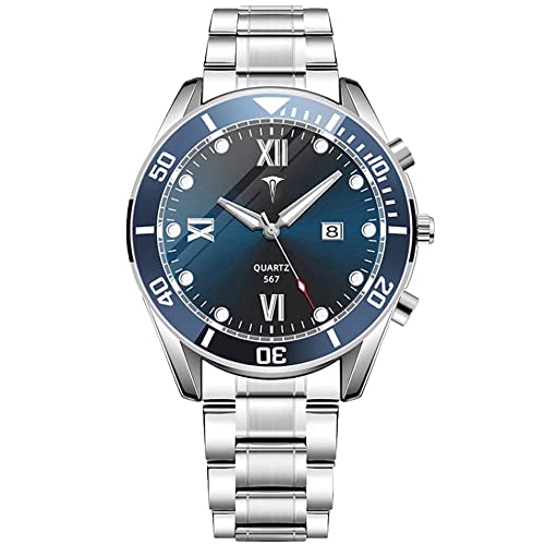 Teconni Watch For Men-Waterproof Business Mens Watches With Silver Steel Strap, Analog Watch Dial Display- Sleek And Sophisticated Modern Men’s Watch- Perfect Accessory For Any Occasion #TOP24
