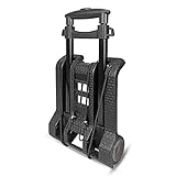 WYNK Luggage Cart with Wheels Folding Hand Truck with Bungee Cord, Compact and Lightweight Utility Aluminum Alloy Cart for Luggage/Personal/Travel/Auto/Moving & Office Use Portable Fold Up Hand Cart