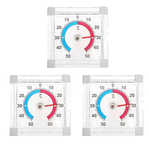 3 Pcs Outdoor Thermometers Weatherproof, Window Thermometer, Outdoor Thermometer, Outside Thermometer, Weather Resistant Digital Thermometer, Suitable for Parents and Outdoor Enthusiasts