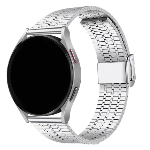 20 22mm ステンレススチールウォッチストラップ Samsung Galaxy Watch 7 6 5 4 / 4 6 クラシックバンド Watch Series 10 9 8 7 6 SE 5 4用 シルバー S10用 46mm
