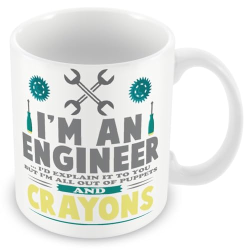 MUGGZ Tazza regalo per ingegnere, divertente scherzo sarcastico ingegneristico, tazza da caffè personalizzata, regalo unico per amici e familiari