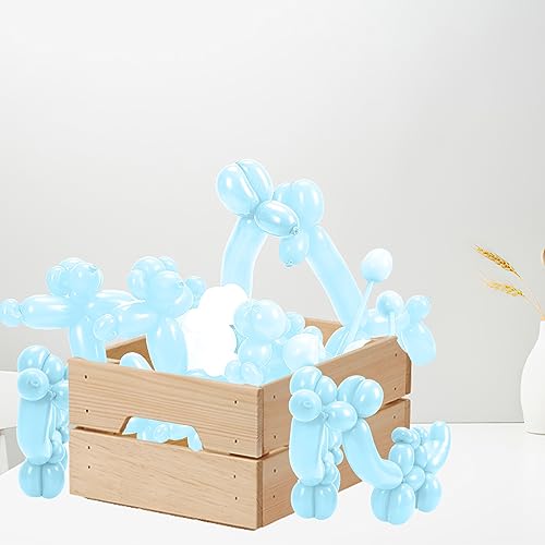 Image of ZNHIS 260 Balloons Kit - 100pcs Long Macaron Blue Balloons for Arch, Animals, and Twisting