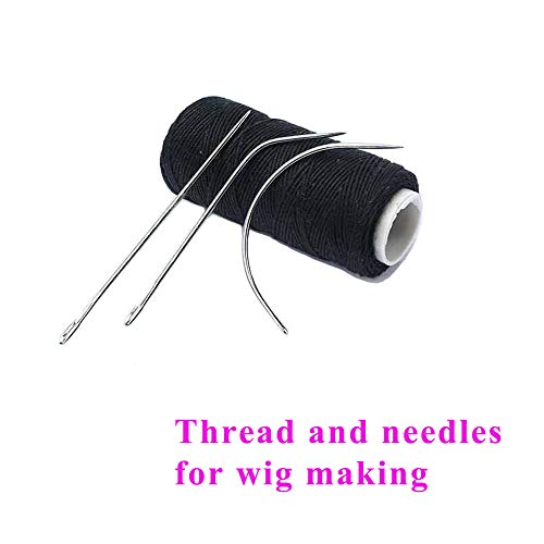 Elastic Bands For Wig Making 2Pcs Adjustable Wig Strap Elastic Band With Hooks Weaving Needles And Thread Elastic Band For Wigs 1.5 Yard Black Elastic Bands For Closure With Adjustable Strap Black Elastic Bands For Wig Edges (Elastic Band) #TOP2