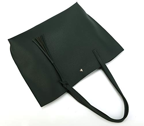 Nodykka Women Tote Bags Top Handle Satchel Handbags PU Faux Leather Tassel Shoulder Purse