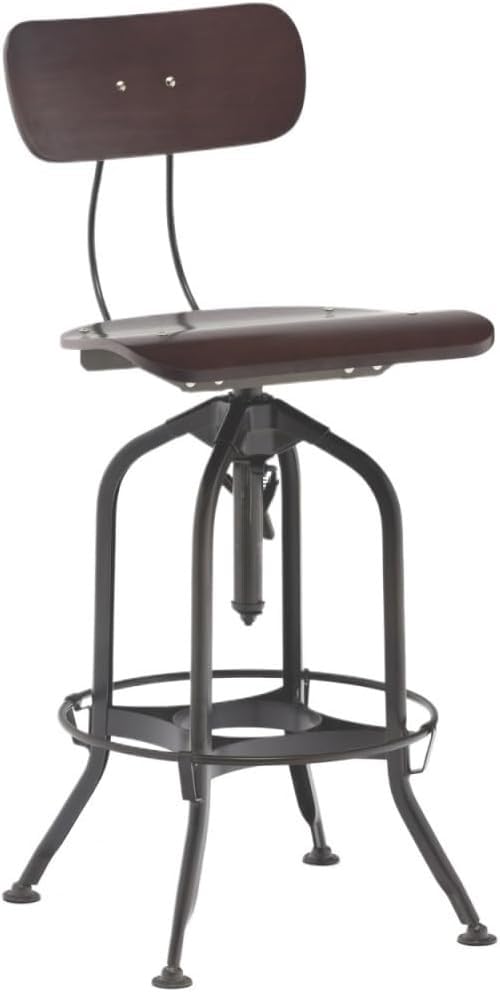 Chaise de petit-déjeuner de style industriel réglable et pivotante