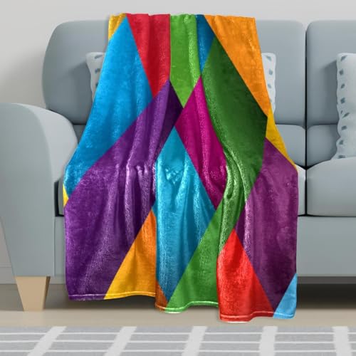 Jeté de canapé plaid polaire multicolore pour soirées cocooning - 6