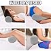 2 Pack Microbead Pillows Squishy Bean Bag Pillow for Neck Back Lumbar Support Cylindrical Body Positioner Bolster Tube Pillow for Home Couch Bed Sofa Travel Recliner Sleeping (Candy Pink+Candy Blue)