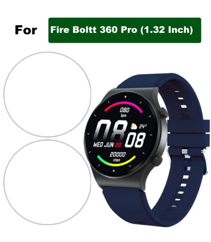 Image of Hydrogel TPU Screen Protector For FIRE BOLTT 360 PRO SMARTWATCH (1.32 inch) - Anti-Scratch, Bubble-free, Edge To Edge Soft TPU Film Screen Guard for FIRE BOLTT 360 PRO(Pack of 2)
