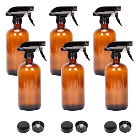 uyoyous Amber Glass Spray Bottle Set Cover