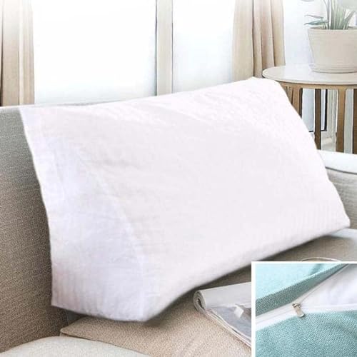 Coussin triangulaire pour canapé contre le mal de dos avec dossier incliné blanc laiteux - 7