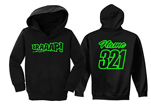 JUST RIDE BRAAAP Toddler Youth Hoodie Sweat Shirt Motocross Number Plate Custom Personalized2