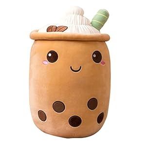BoBa Plushie, Bubble Tea Plushi, Doll Plush Soft Pillow Stuffed Toy Milk Tea Cup Shaped Hugging Cushion, Gift for…