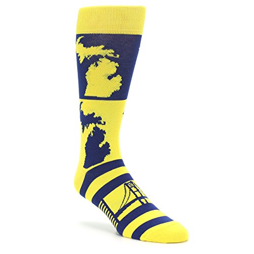 boldSOCKS Mens Novelty Socks (Maze Blue Michigan)