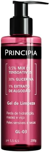 Gel de Limpeza Facial Hidratante Principia 9,5% Tensoativos + 30%...