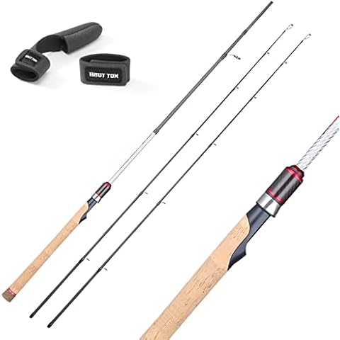 HAUT TON Silver Dragon 6'/7'/8'MH Fishing Rods,24Ton IM6 Graphite Carbon Fiber Spinning Rod,Replacement Twin-Tip,Fishing Pole,Extra Cork Handle Cover