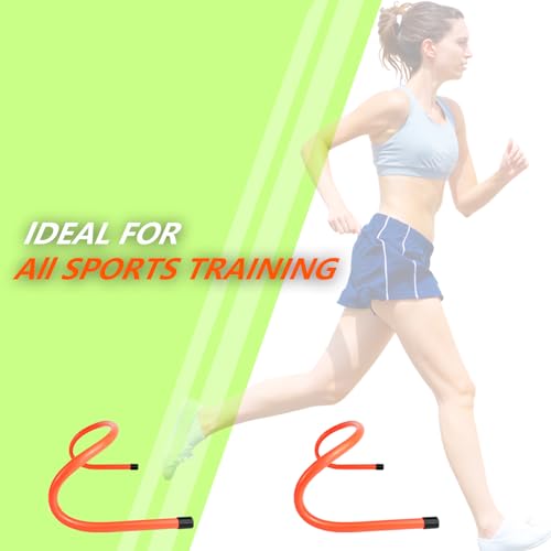 QIJISTORM 18 Pcs 6\" Speed Agility Training Hurdles with 10 Marker Cone Durable Track Hurdle Agility Plyometric Equipment All Purpose Speed Hurdle for Athletes Soccer Basketball Football Practice - Thumbnail 7