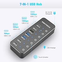 RSHTECH 7 Port USB C 3.2 Hub Aktiv mit 15W Netzteil (5V/3A), RSH-ST07C-4 – Ansicht 2