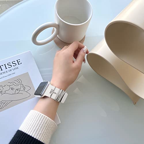 Image of 5Pcs Charms for Apple Watch band 41mm 45mm 40mm 44mm 38mm 42mm 46mm 49mm Women,Diamond+Metal Jewelry Decorative Ring For iWatch series 11 10 9 8 7 6 5 4 se 3 /2,Galaxy watch 7 /6 /5 /4,Strap Accessories