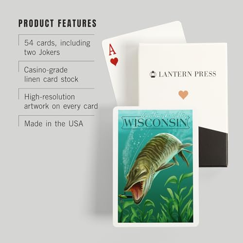 Lantern Press Naipes Poker Tamaño Estándar 52 Cartas miniatura 3