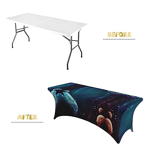 Nappe rectangulaire extensible infroissable pour protéger vos tables 1,8m - 5