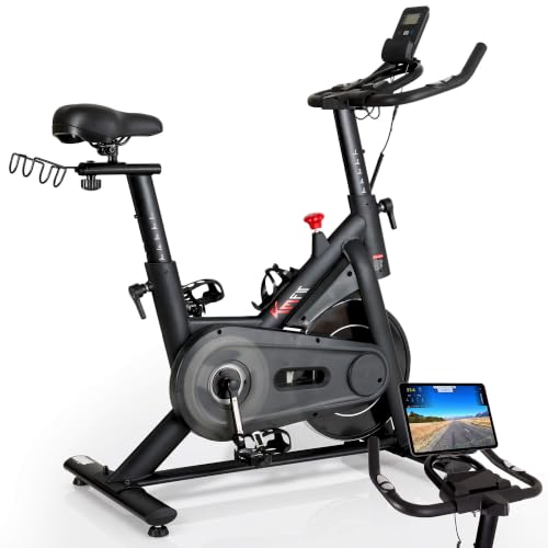 KM-Fit Heimtrainer Fahrrad magnetisch mit Bluetooth App Indoor Bike
