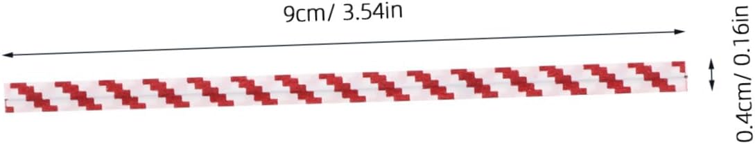 BETOOKY 1400pcs Red White Stripe Closure Ties Bread Bag Sealing Ties Bendable Metal Wire Baking Ribbon for Food Packaging and Bakery Use