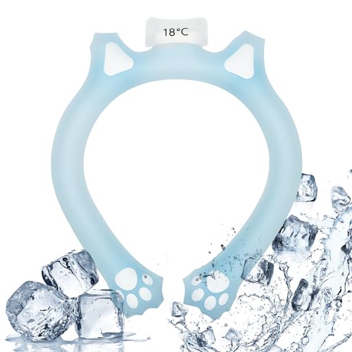 クールネックリング ネッククーラー アイスネックリング 長持ち 首元冷却 冷感グッズ かわいい猫形 18℃以下で自然凍結 首掛け PCM素材 結露しない 熱中症対策 暑さ対策 冷感リングでひんやり繰り返し使える 首もと冷却 涼しい 通勤 通学 スポーツ観戦 運動会 花火大会 お祭り 登山 大人/子供兼用のサムネイル