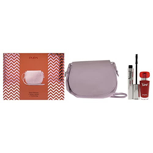 Pupa Milano Vamp! Wimperntusche und Lippenstift-Set für Frauen, 3-teilig, 9,1 g Mascara, 100 extra schwarz, 3,5 g Lippenstift, 303 Iconic Red