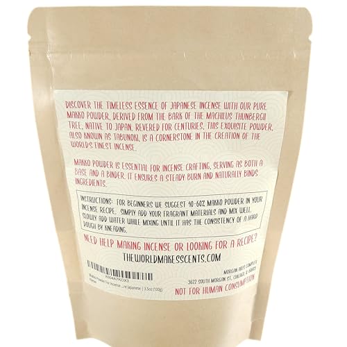 Premium Makko Powder for Incense Crafting | Natural Japanese Tabunoki Bark | 3.5oz (100g) - Image 4