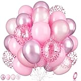 🎈 PARTY-LUFTBALLON-SET: Das Set der 12-Zoll rosa Luftballons enthält 20 Stück Pastellrosa Ballons, 15 Stück Perlenblassrosa Ballons, 10 Stück Rosa Konfettiballons, 10 Stück Metallic-Rosa Ballons und 1 Stück rosa Band. Insgesamt 56 Stück. Das bunte Ballonset ist die perfekte Dekoration, um Ihre Party interessanter und fröhlicher zu gestalten.