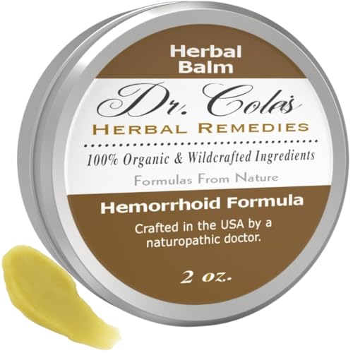 Dr Cole's Hemorrhoid Treatment - Organic Herbal Ointment for Soothing Relief – Natural Balm for All Types of External Hemorrhoids – Gentle, Plant-Based Formula – 2 oz