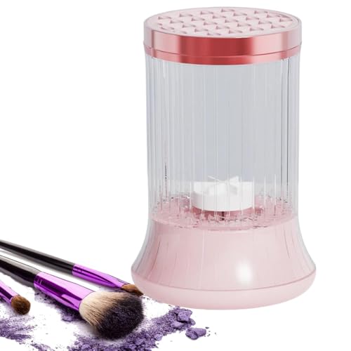 Limpiador de brochas giratorio automático, lavadora de brochas de maquillaje recargable, suministros de maquillaje portátiles, accesorios de secado para el hogar, estudio, viajes