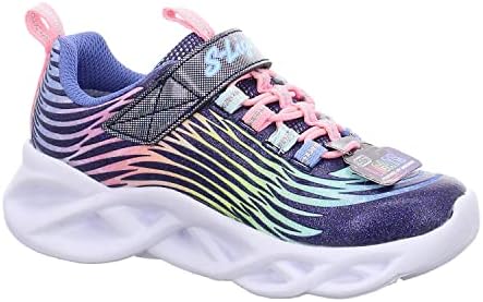 Skechers Kids Girls Twisty Brights-Mystical Bli Sneaker, Navy/Multi, 3 Little Kid | Image 6