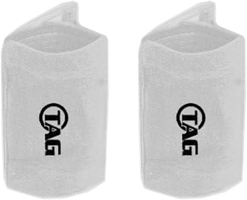TAG Adult Wrist Coach 2 Pack, Triple Window Size 5" x 3.5", Baseball Softball Football Play Coach Playbook Quarterback Wristband, White