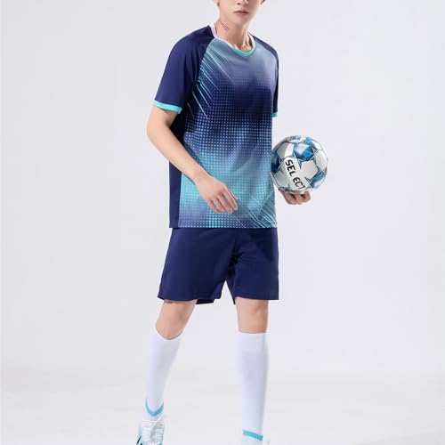 Kids Boys Girls Basketball Football Team Uniform Short Sleeve Tshirts And Training Shorts Set Athletic Tracksuit2