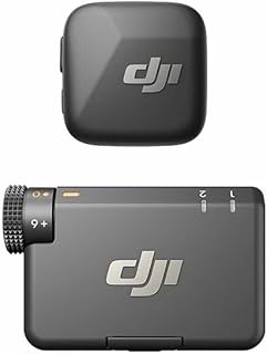 DJI Mic Mini (1 TX + 1 RX), Ultralight, Detail-Rich Audio, Noise Cancelling, Automatic Limiting, Wireless Microphone for Camera/iPhone/Android, Vlog, Streaming, 400m Transmission
